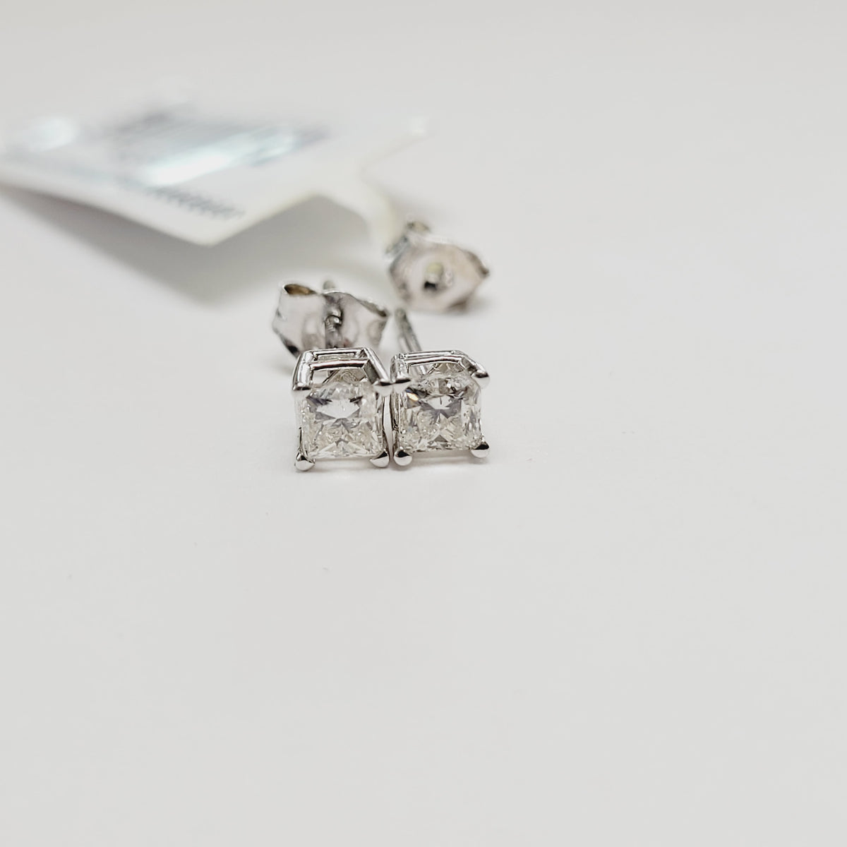 .50 Carat Princess Cut Diamond Studs
