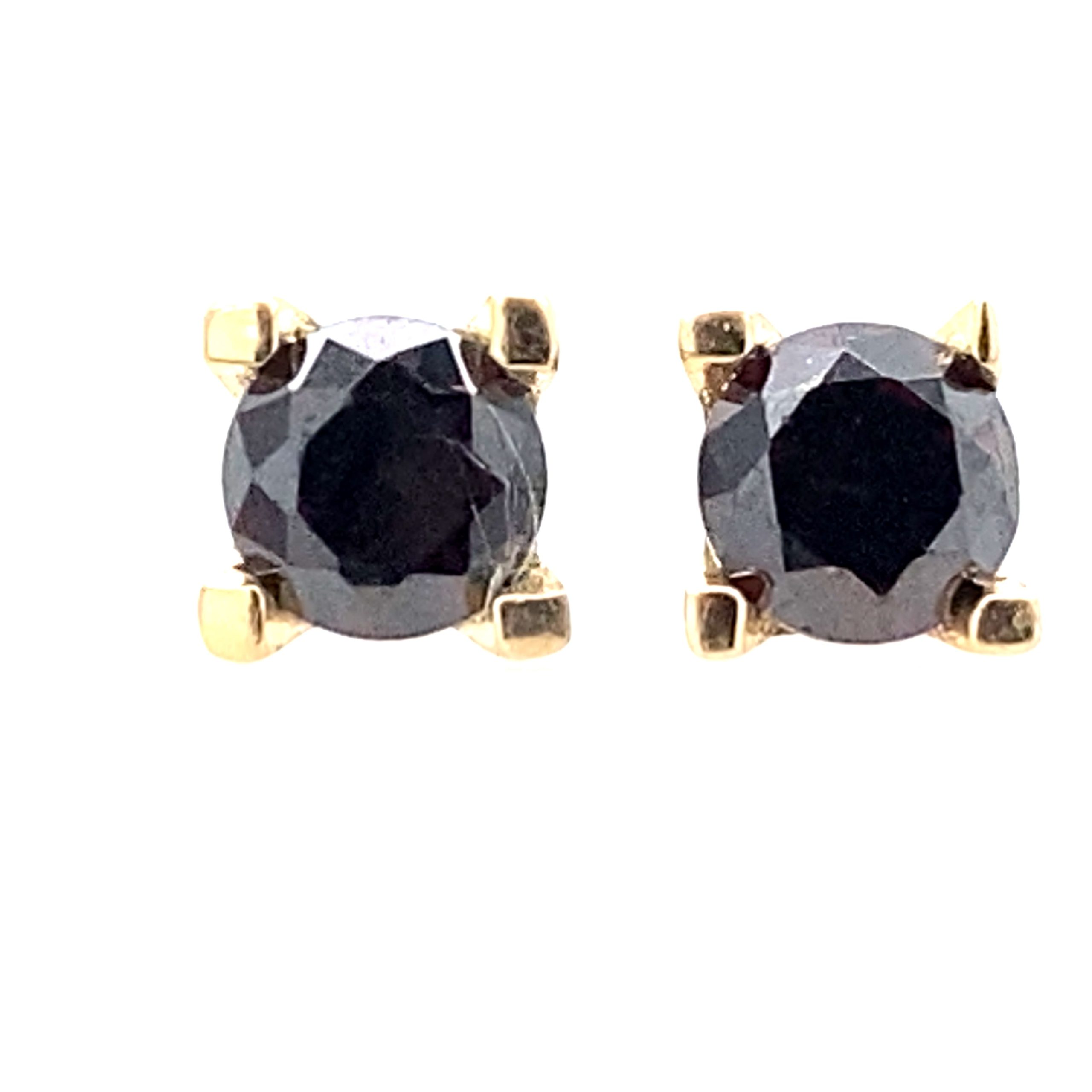 Dark Red Color CZ and gold earrings