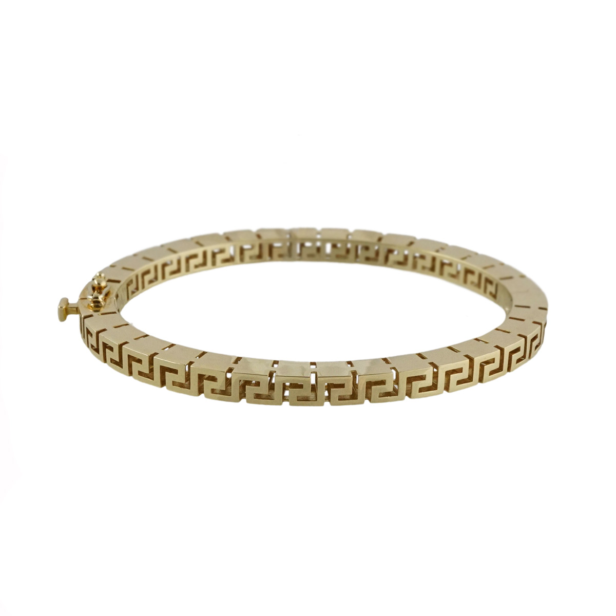 10k Yellow Gold Greek Bangle