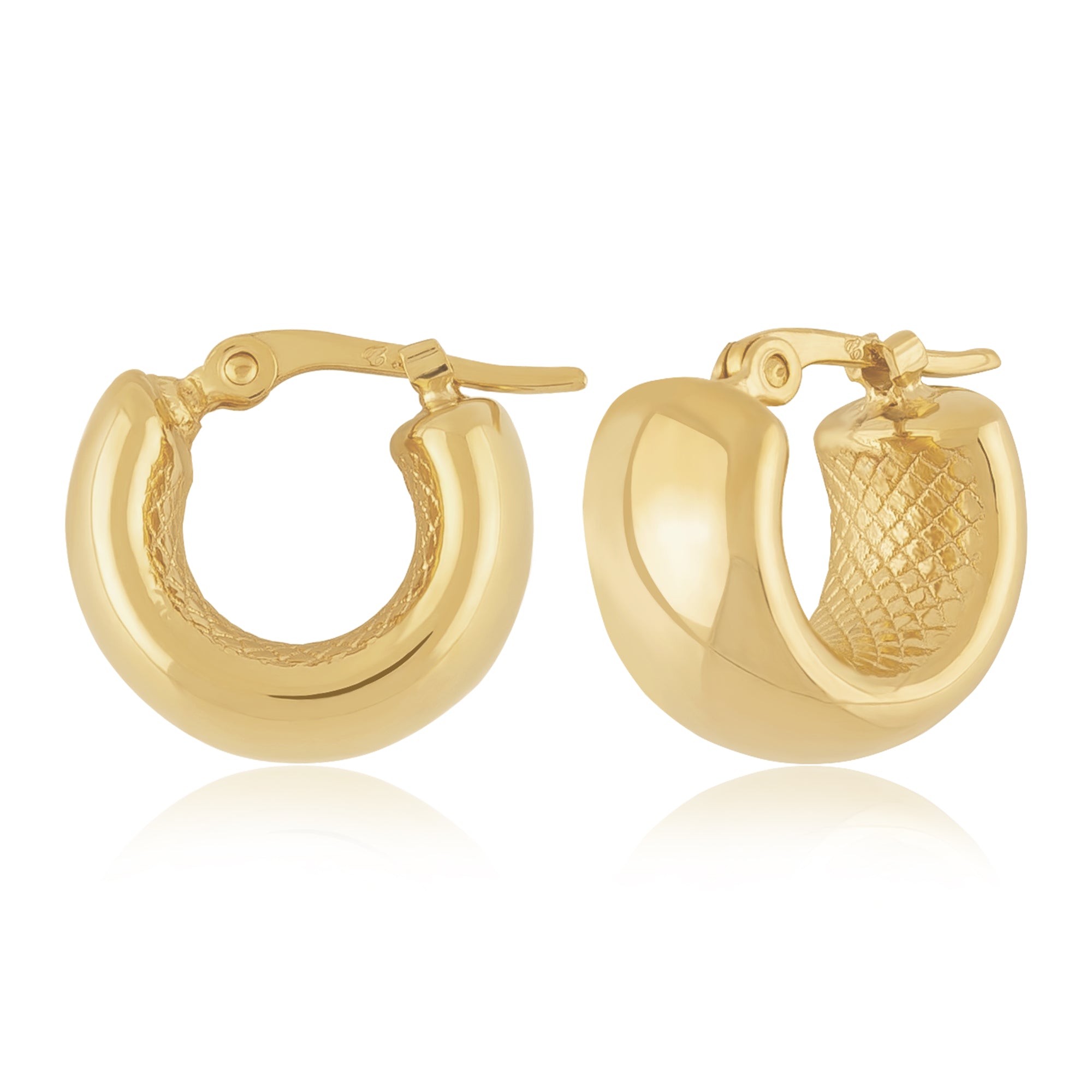 Yellow Gold Huggie Hoop Earrings