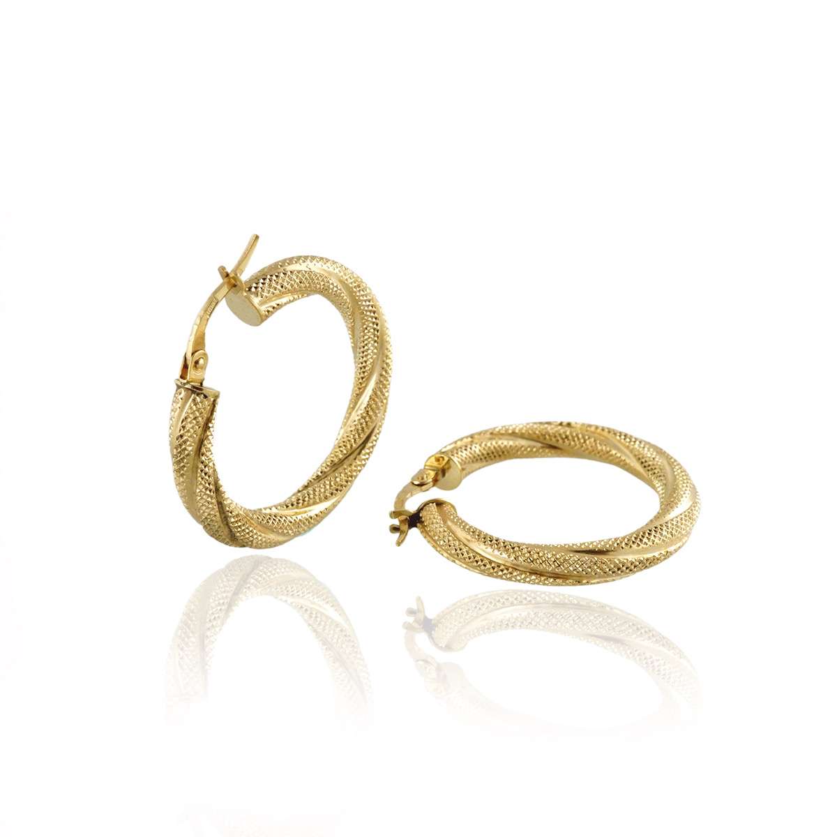 Women’s 14k Gold Twisted Hoop