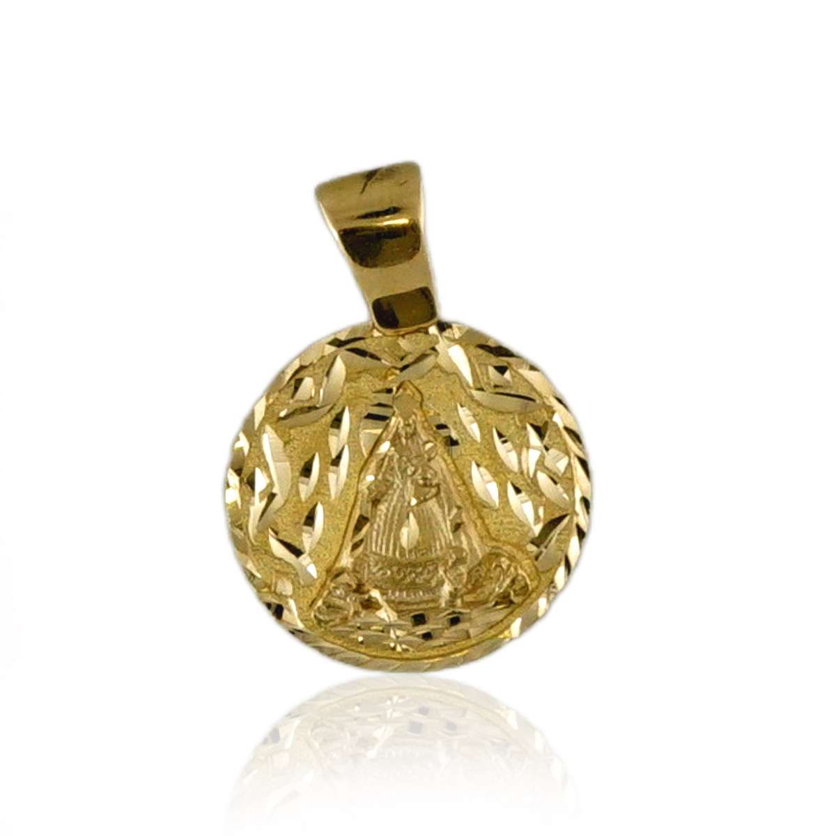 10k Yellow Gold Caridad del Cobre Medal Pendant