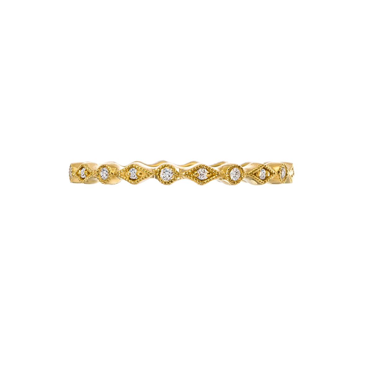 18K YELLOW GOLD ISABELLA WHITE DIAMOND BAND