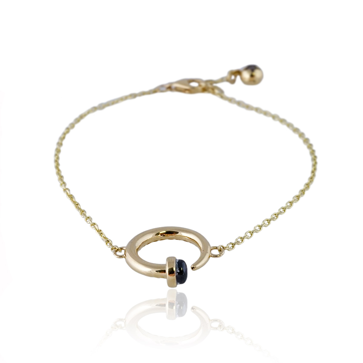 14k Gold Nail Boston Bracelet