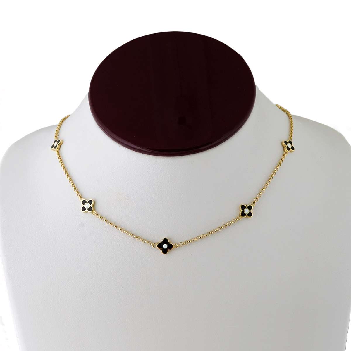 14k Gold Rollo Flower Necklace