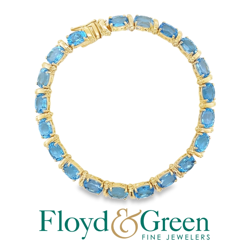 Blue Topaz Link Bracelet