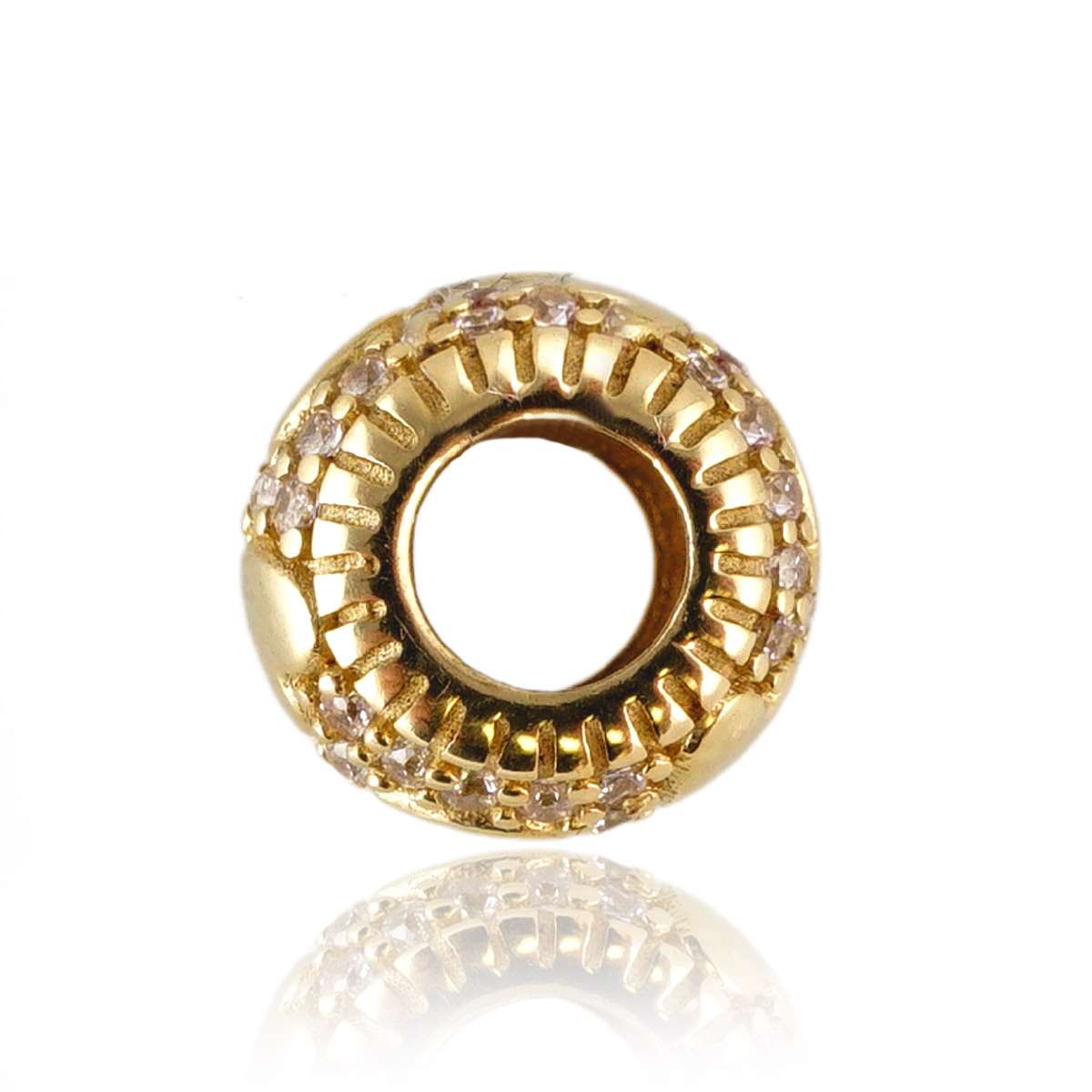 10k Yellow Gold Hearts Charm