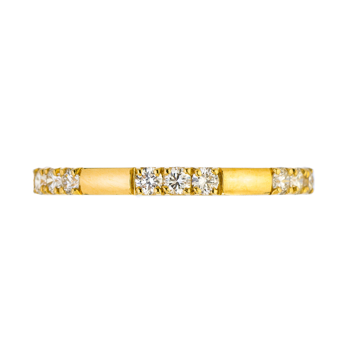 18K YELLOW GOLD LUNA WHITE DIAMOND BAND