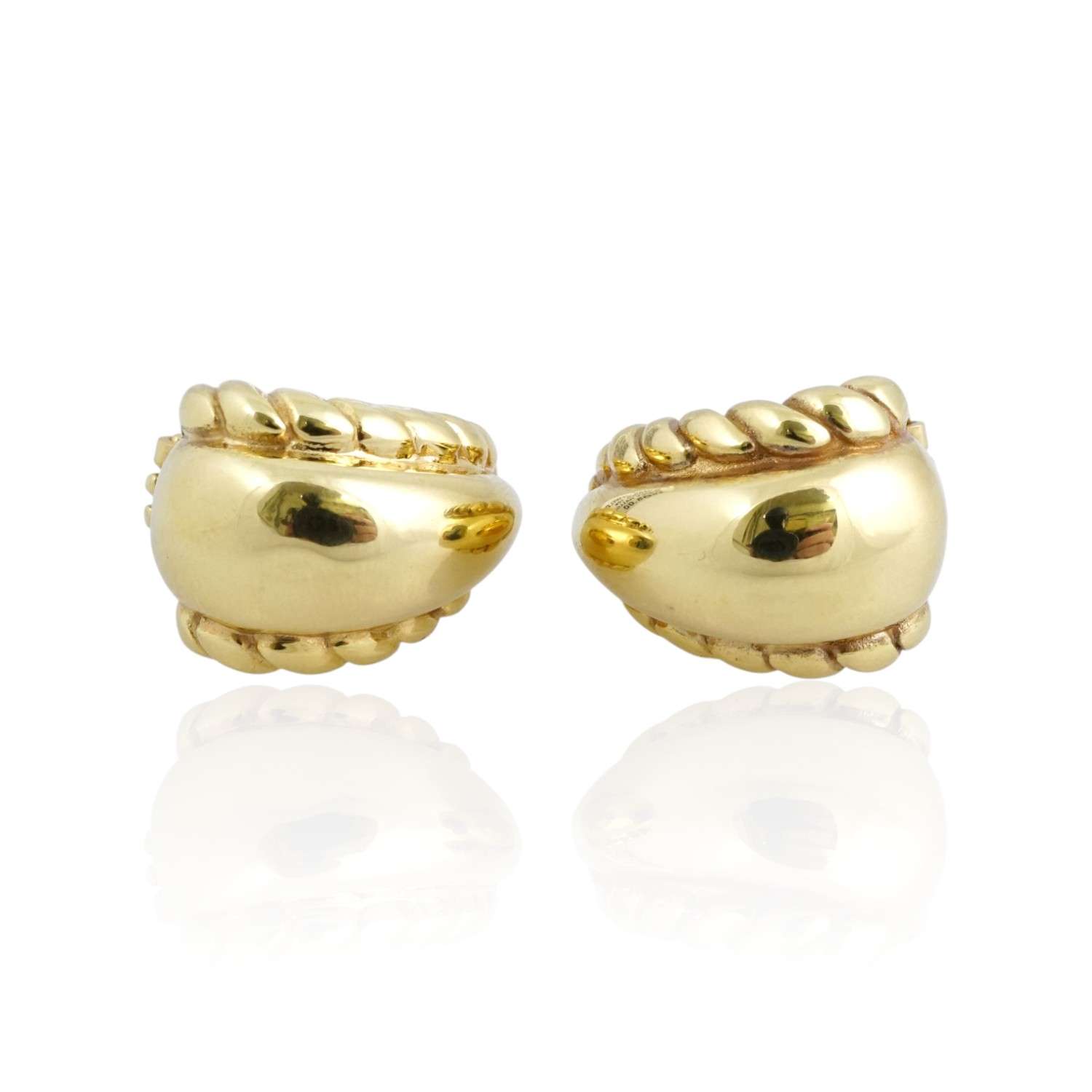 10k Yellow Gold Fancy Hollow Earrings