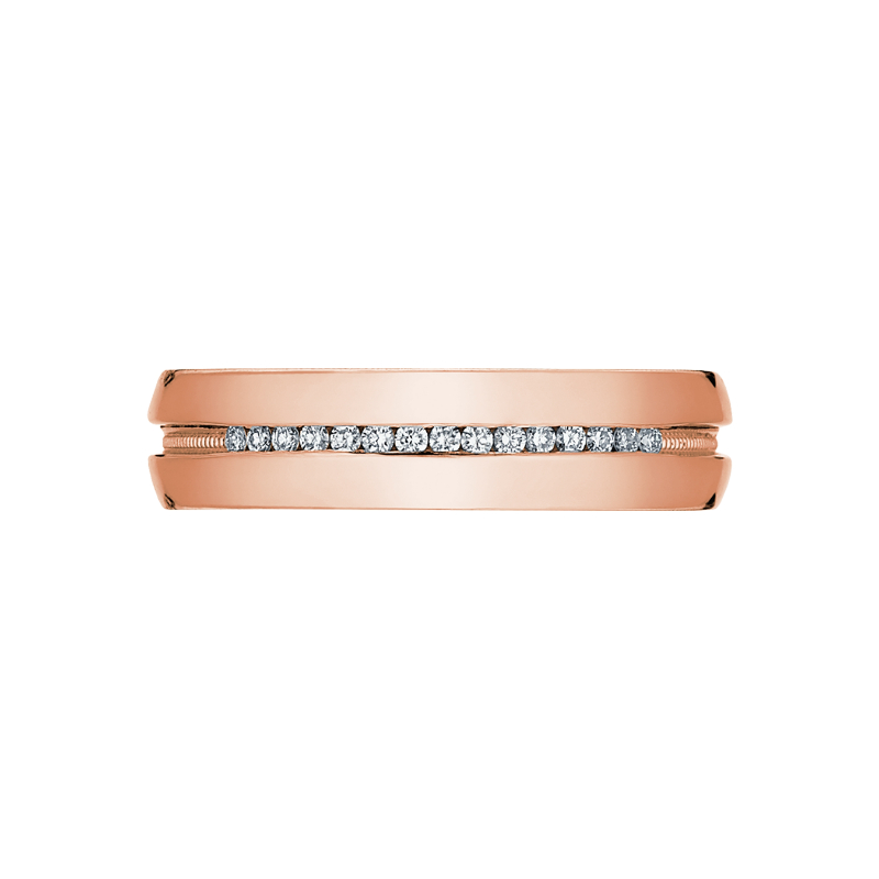 2550 Simply Tacori Men's Rose Gold Wedding Band
