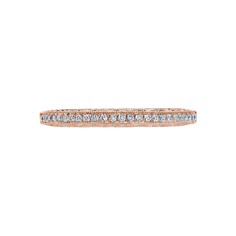 2616B Classic Crescent Women's Rose Gold Wedding Band