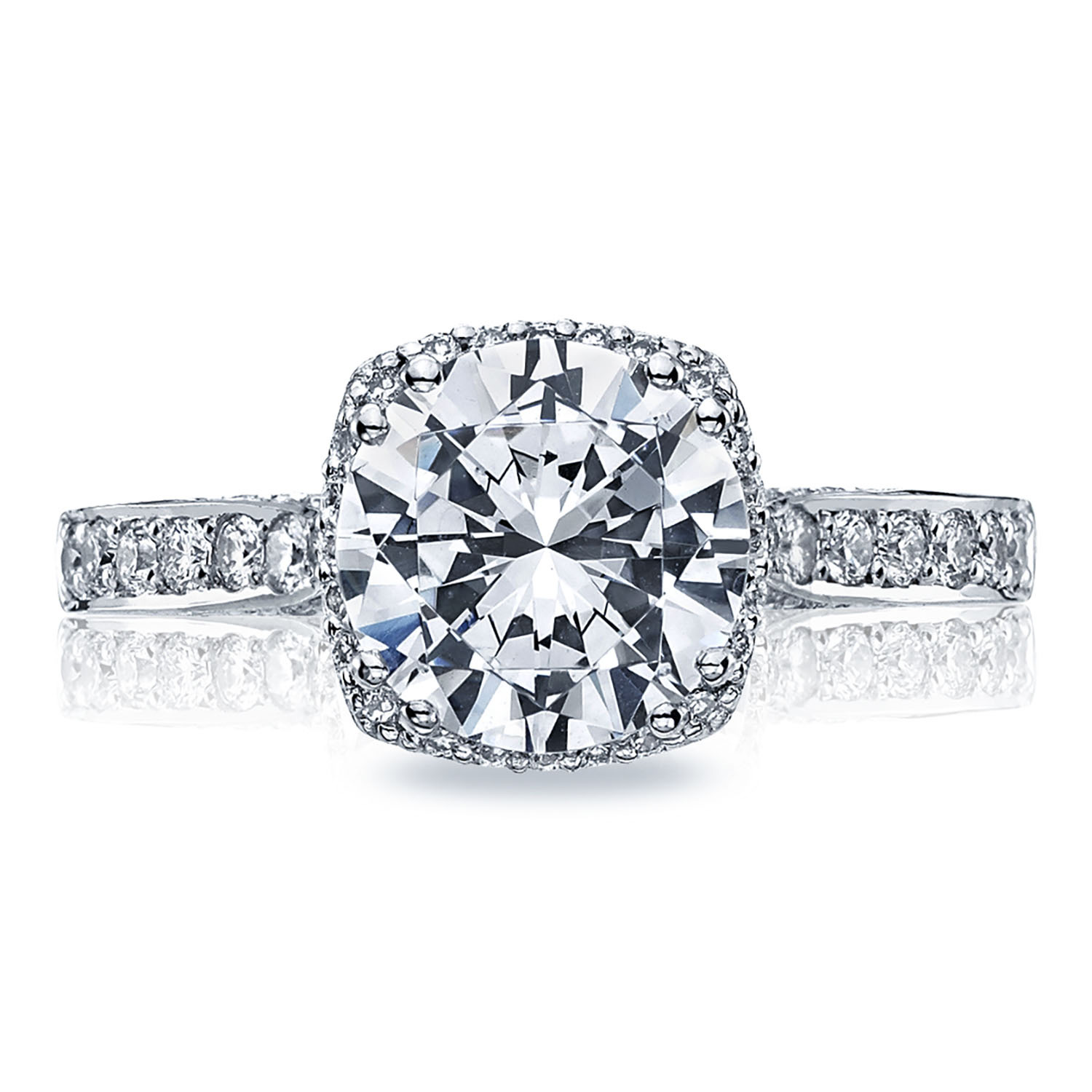 2620RDLGP Round Bloom Engagement Ring