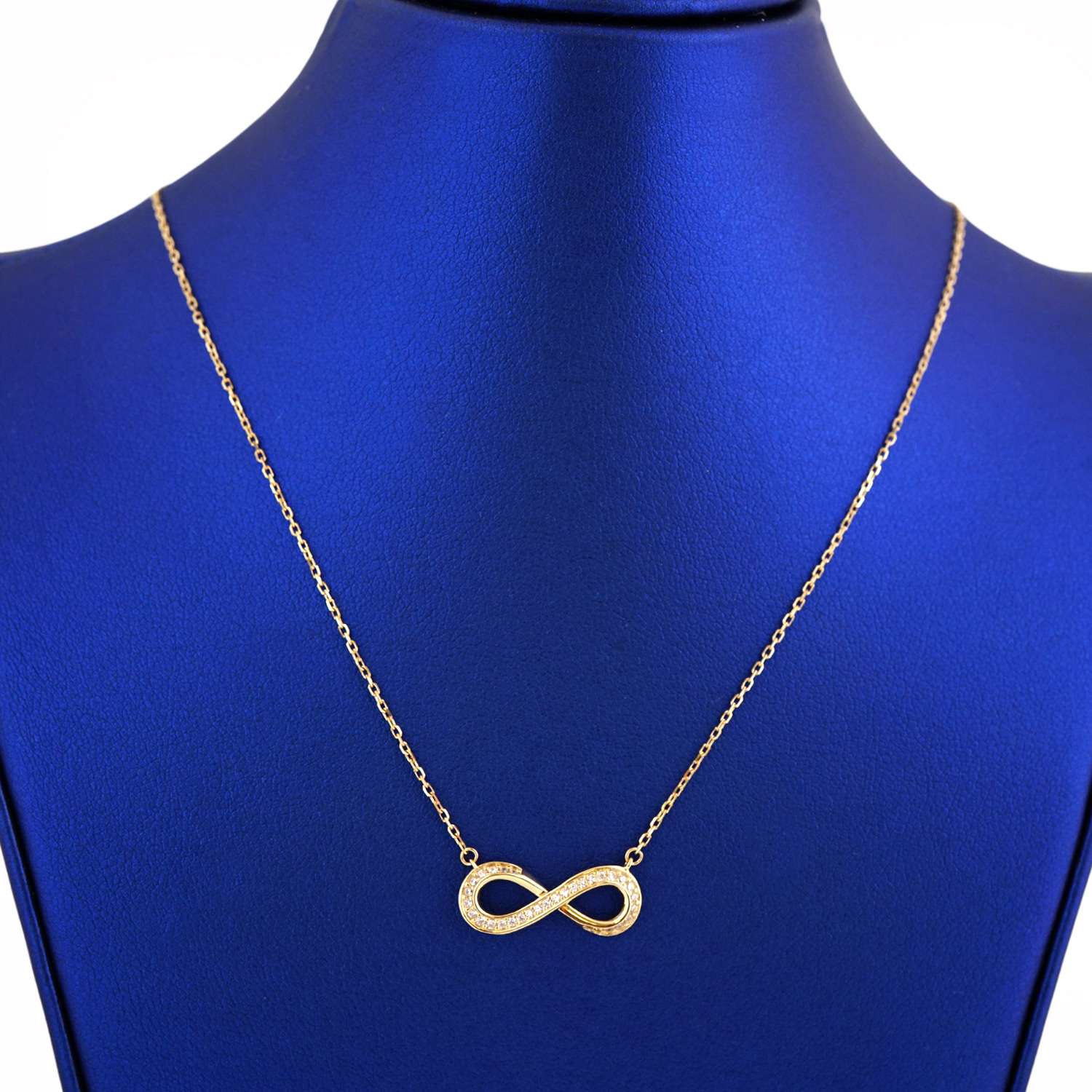 14k Yellow Gold Infinity Sign Necklace