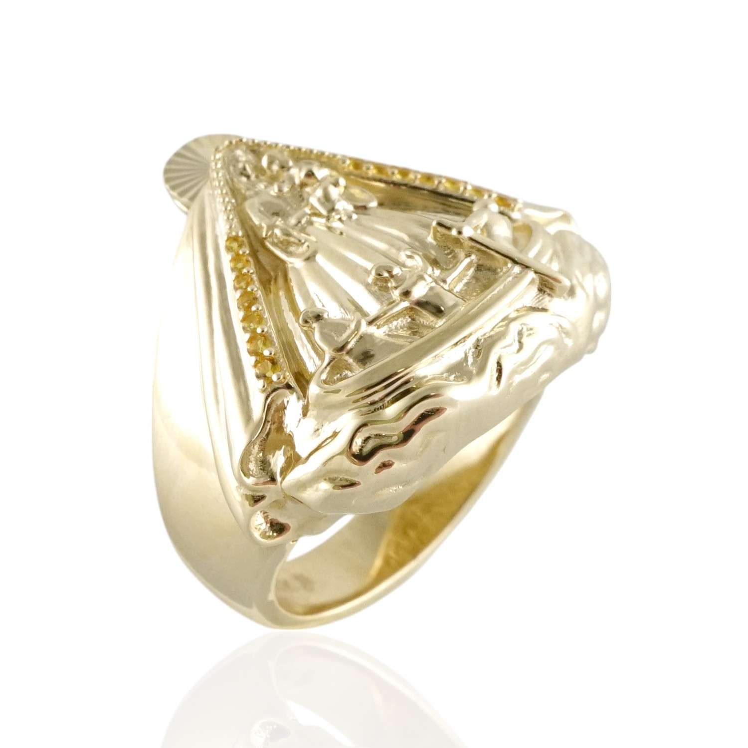 10k Yellow Gold Charity Virgin Shell Ring