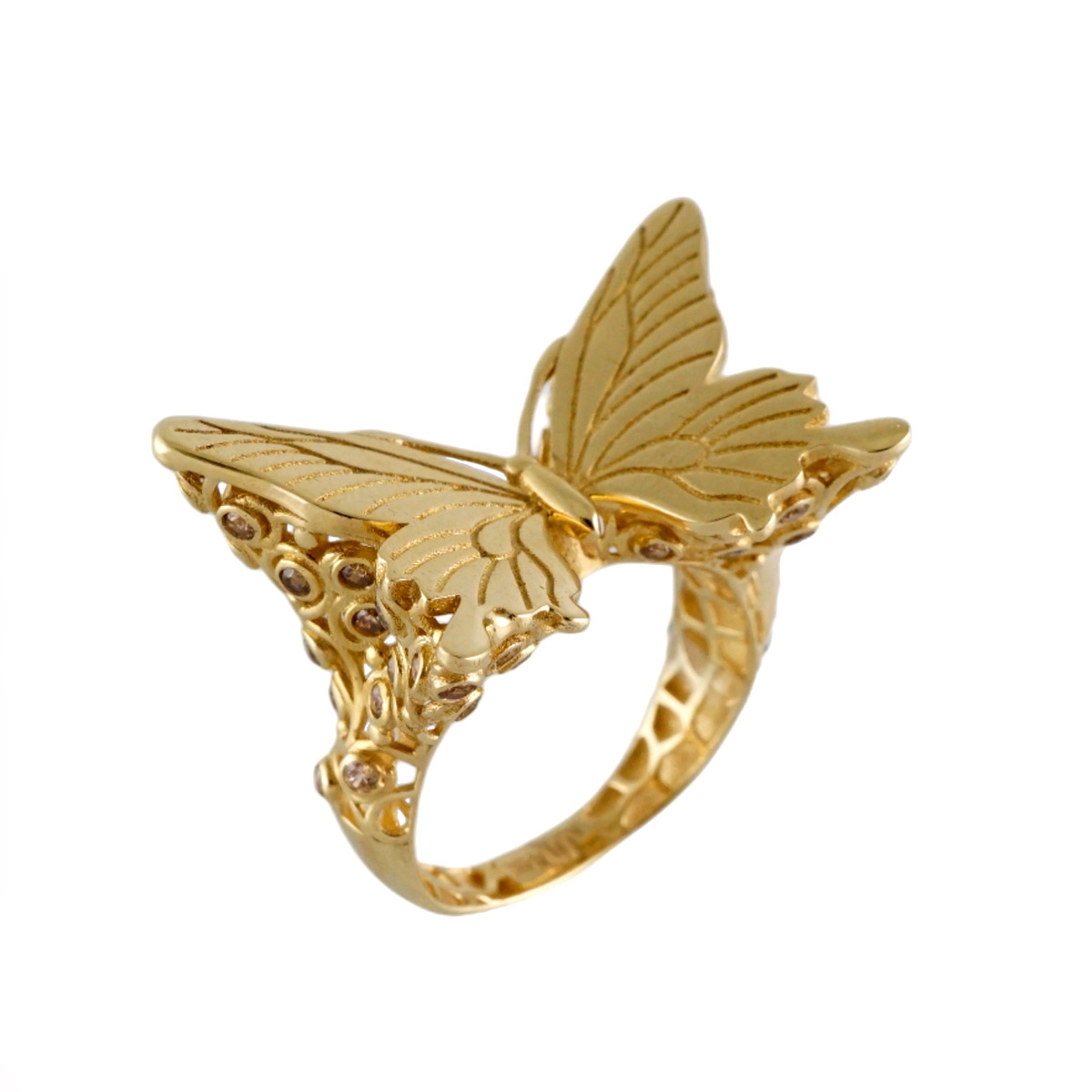 14k Butterfly Gold Ring by Midas Jewelry