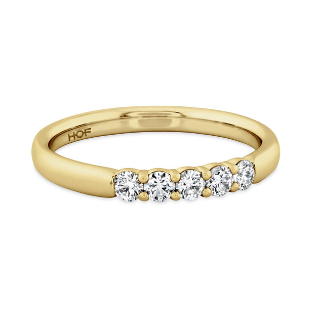Hearts on Fire 18k Yellow Gold Five Stone Diamond Wedding Band – HBASIG500508Y-C