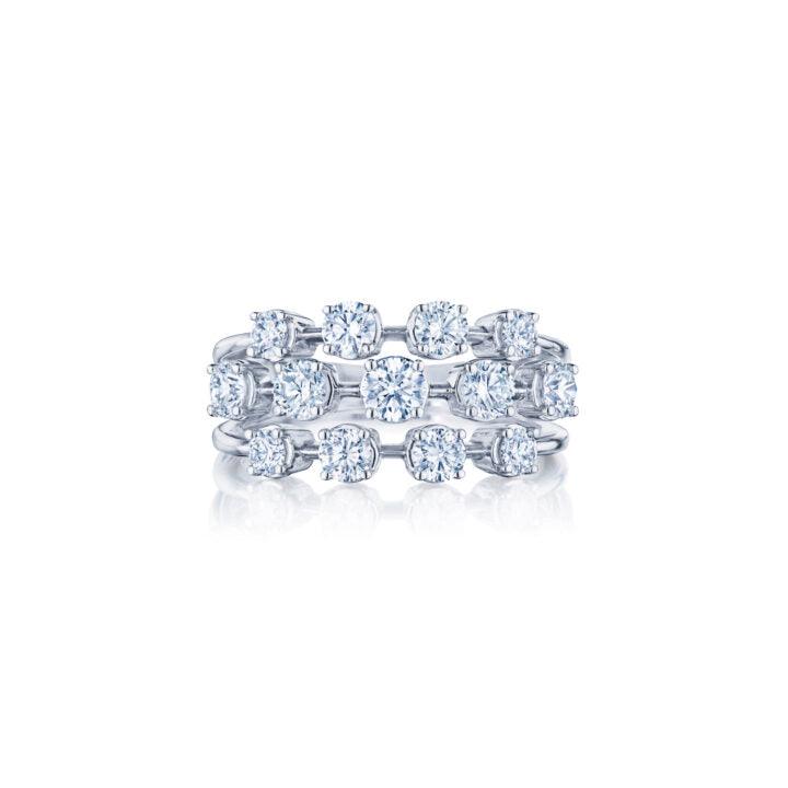 Three-Row Ring with 1.19ctw Diamonds