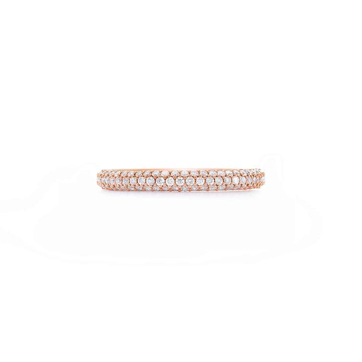 3-Row Ring with Pavé Diamonds