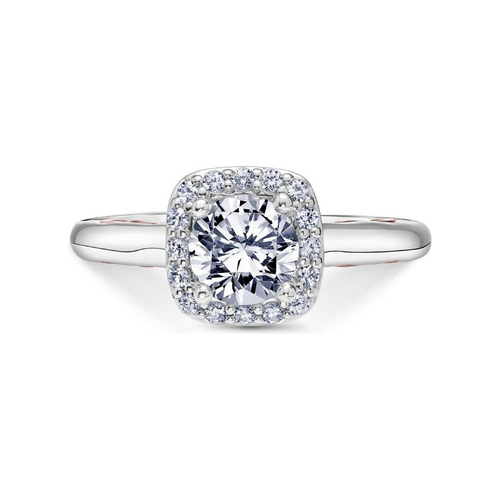 Luminaire Cushion Halo Engagement Ring