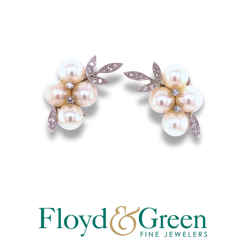 Diamond & Pearl Earrings