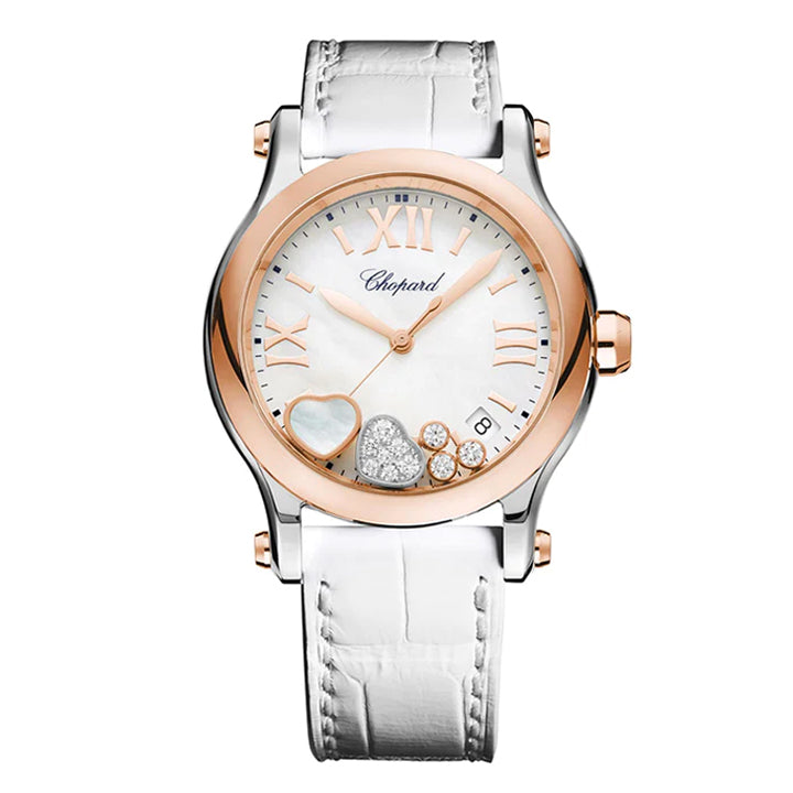 Chopard Two Tone Happy Hearts 36mm Quartz Ladies Watch - 278582-6009
