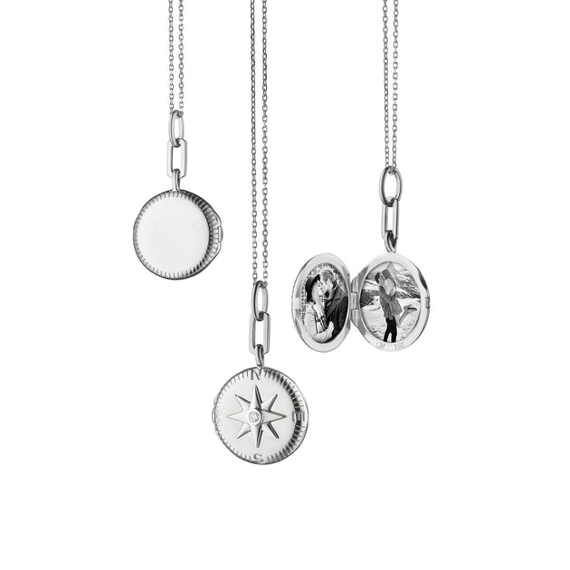 Monica Rich Kosann Sterling Silver Compass Locket Pendant – 43141-22"