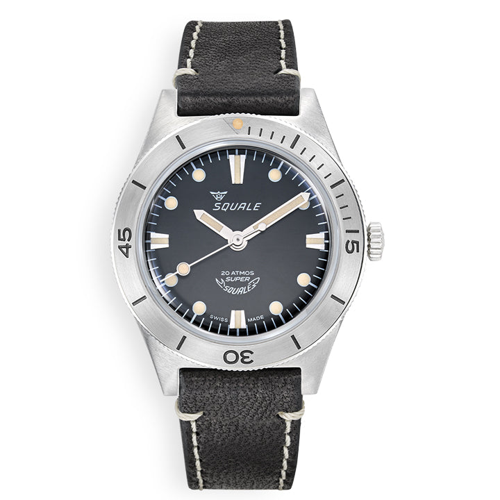 Squale Super-Squale Sunray Black Leather - SUPERSSBK.PN