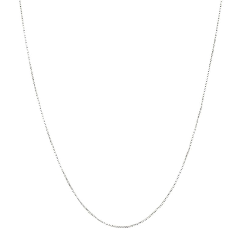 White Gold Solid Box Chain