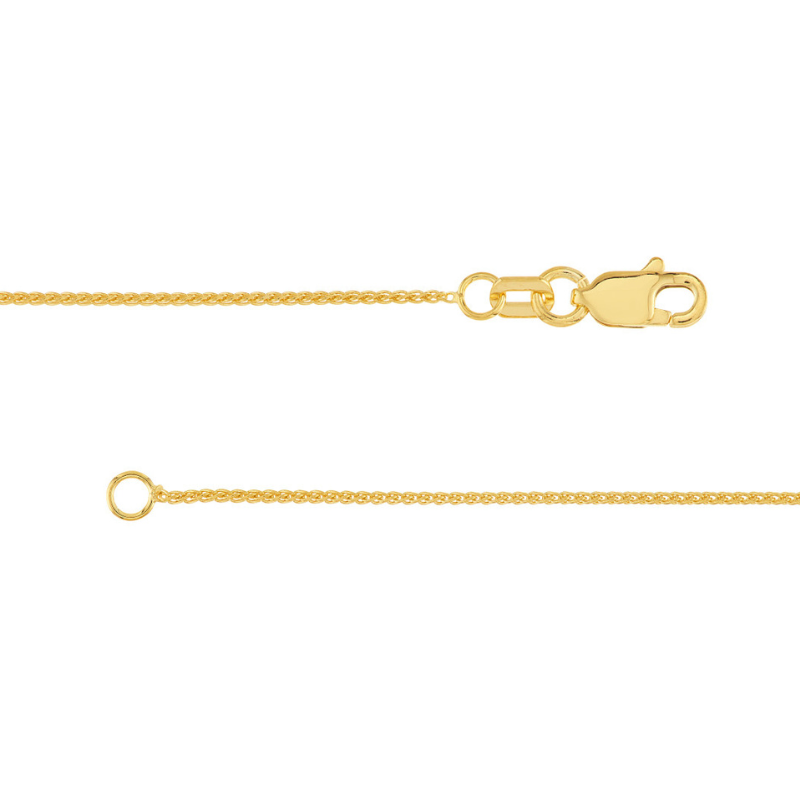 18 Inch 14K Yellow Gold Wheat Chain