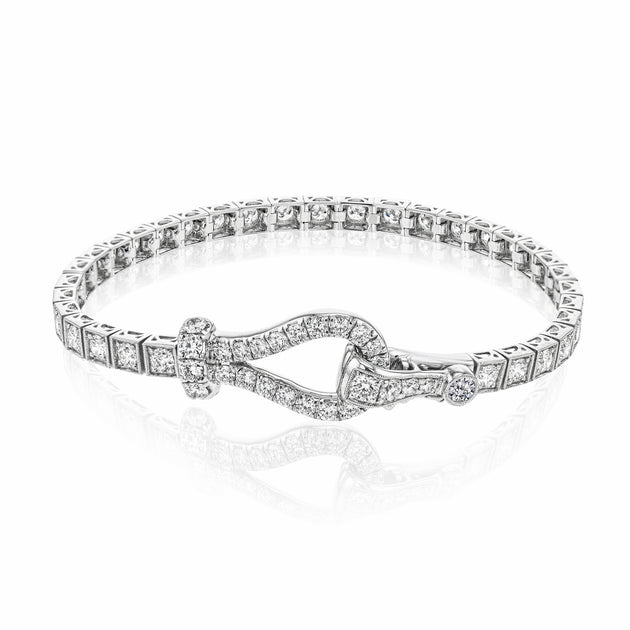 Simon G 18k White Gold Tennis Bracelet – MB1733