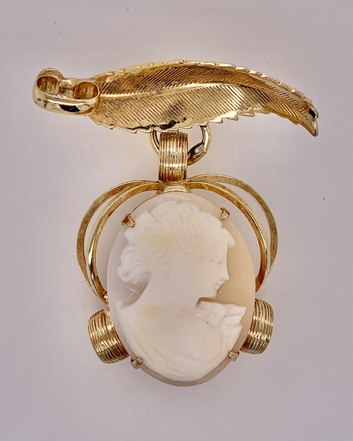 Estate Gold Filled Cameo Brooch