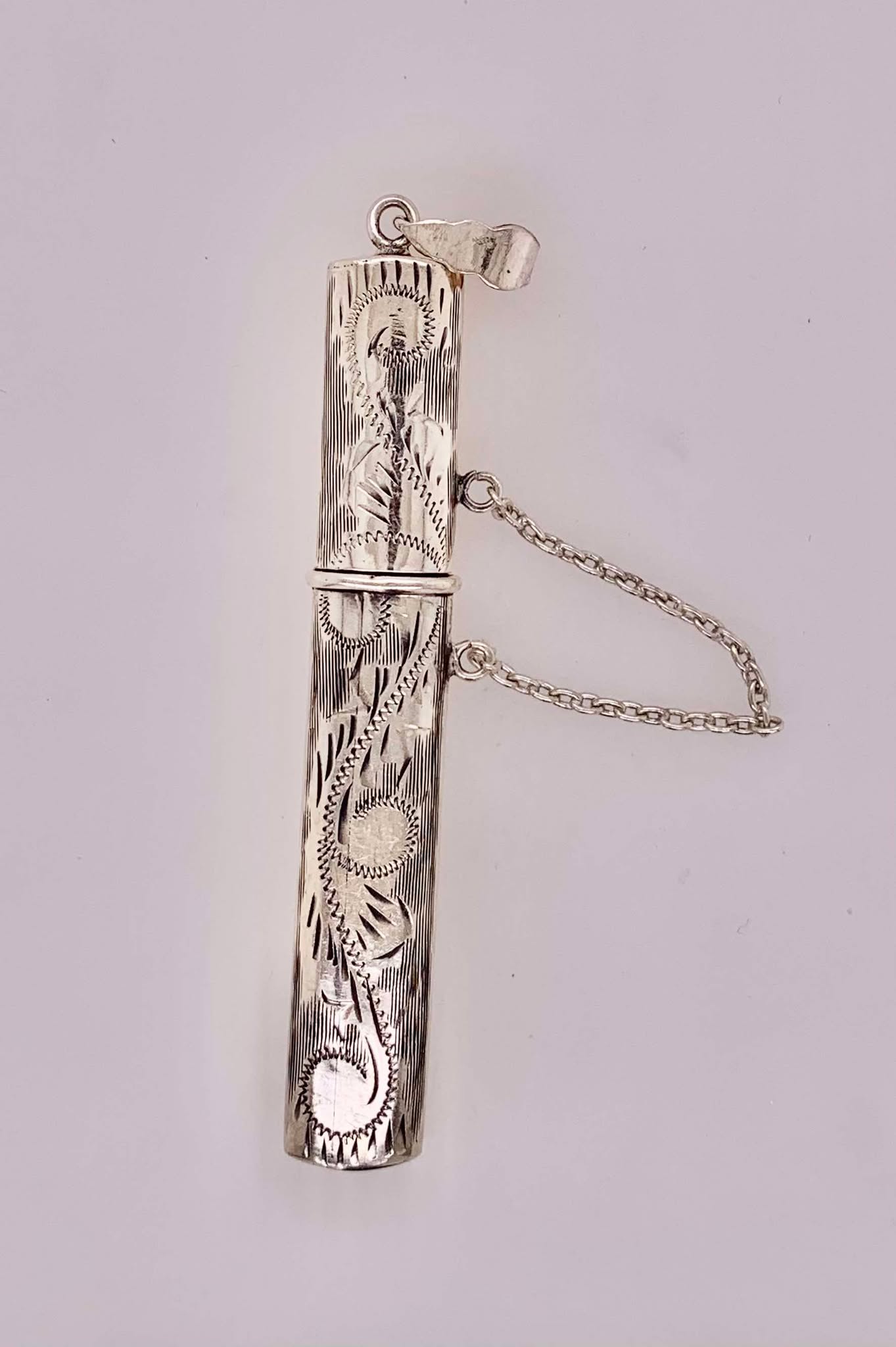 Estate Sterling Silver Toothpick Holder Pendant