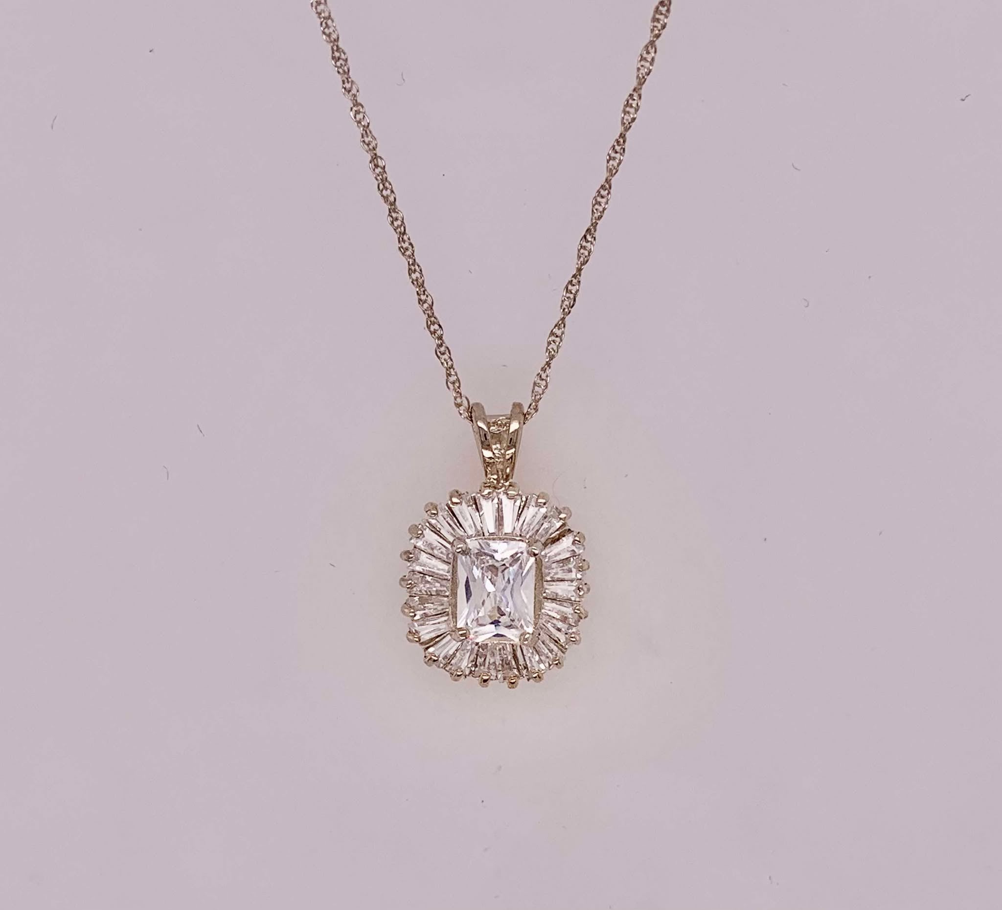 Sterling Silver Cubic Zirconia Pendant