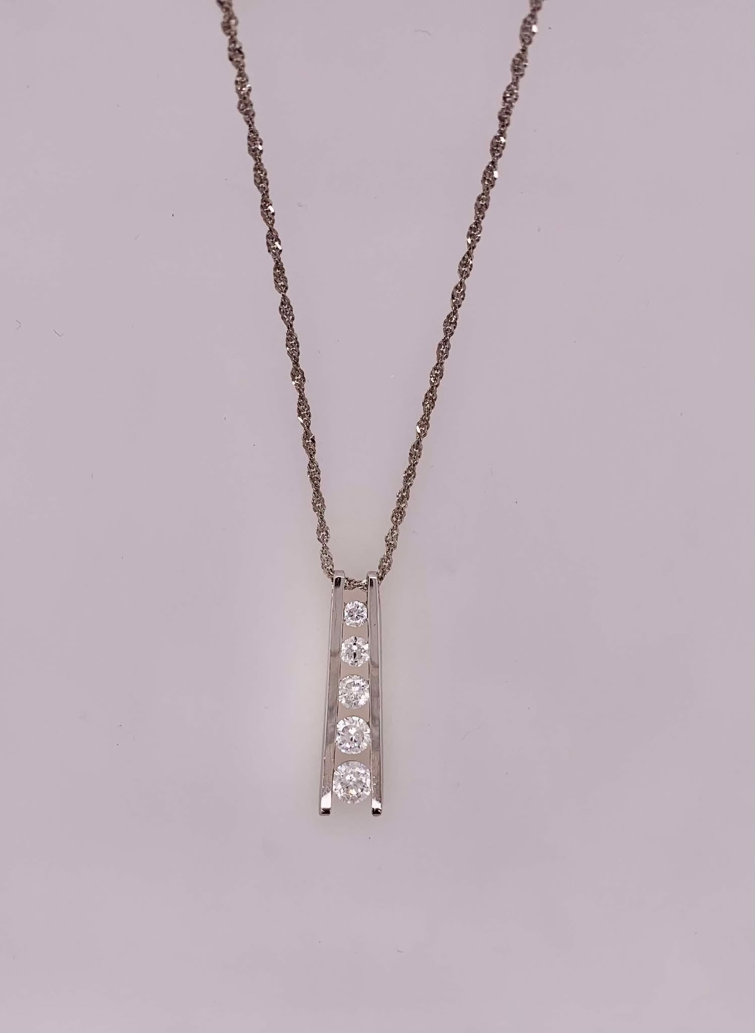 Sterling Silver and Cubic Zirconia Necklace