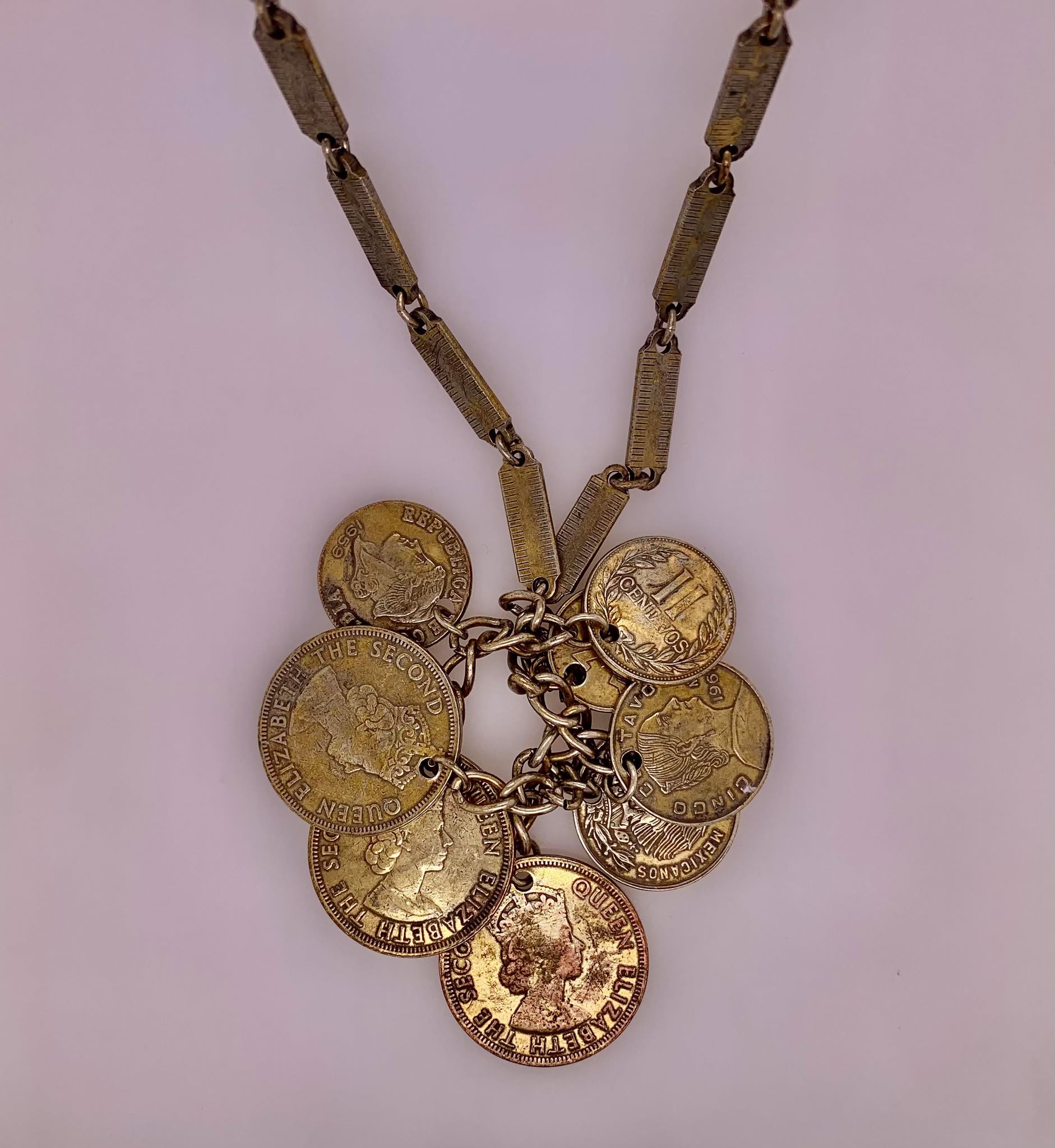 Antique Gold Coin Necklace