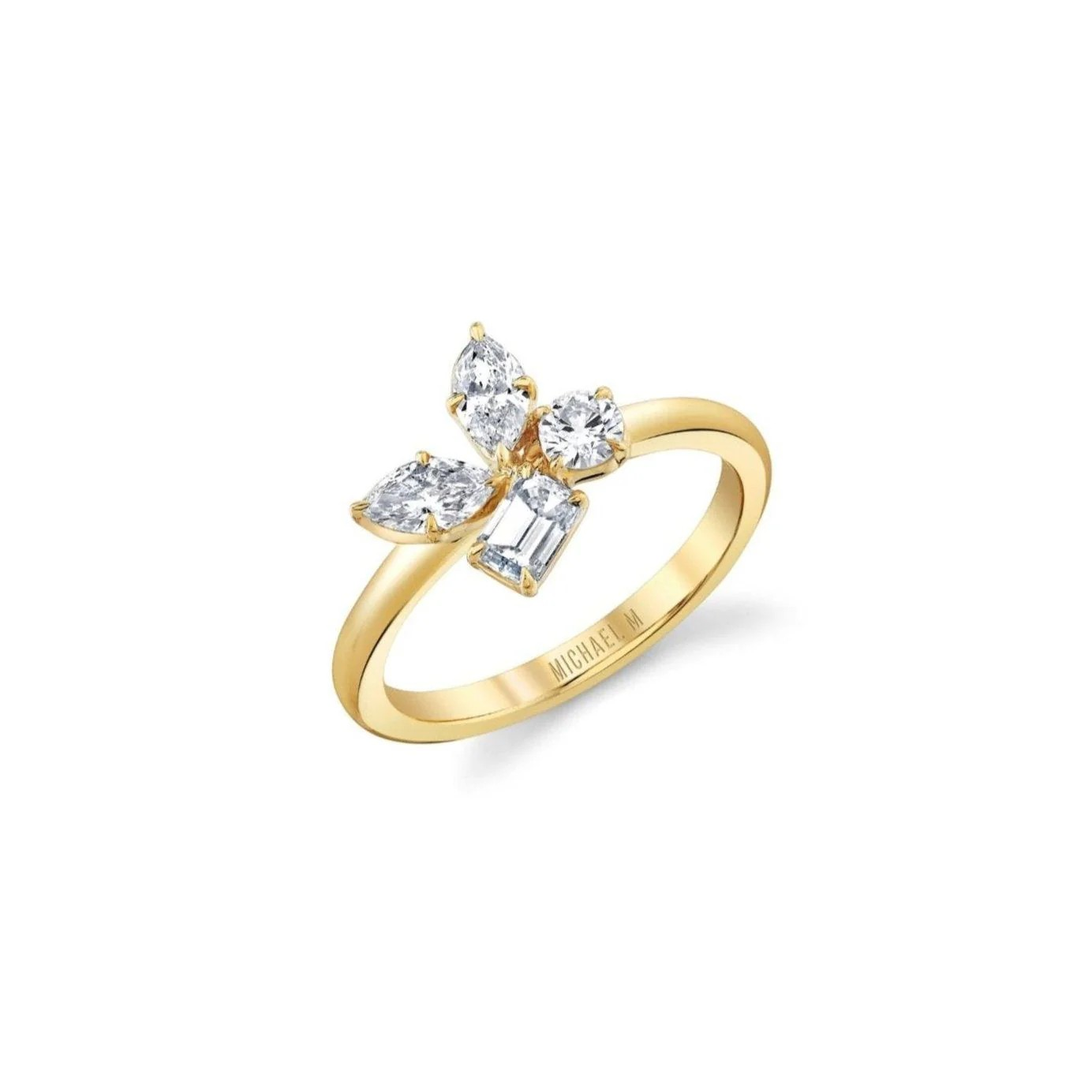 0.88ctw Diamond Montage Cluster Ring