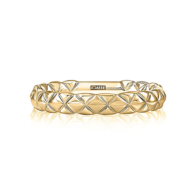 A.Jaffe 14k Yellow Gold Quilted Plain Fashion Ring – FR3179/PL