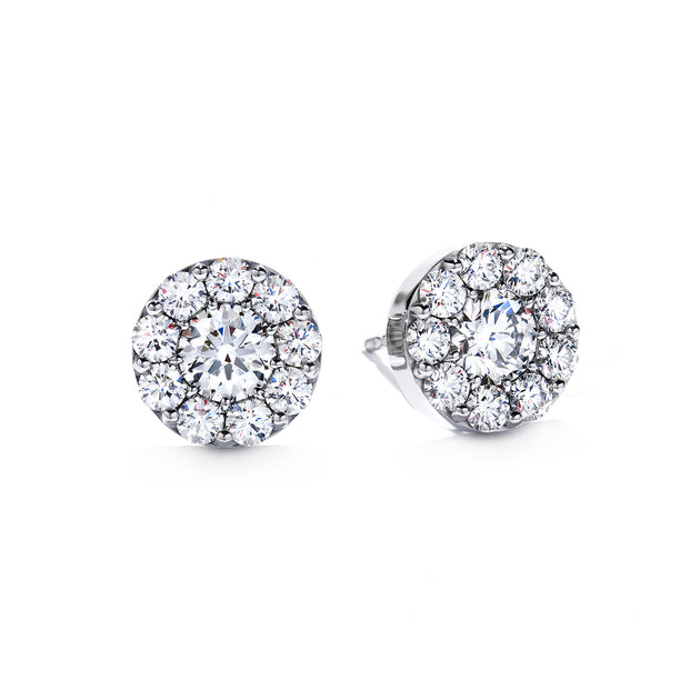 Hearts on Fire 18k White Gold Fulfillment Round Diamond Stud Earrings – FES01008W