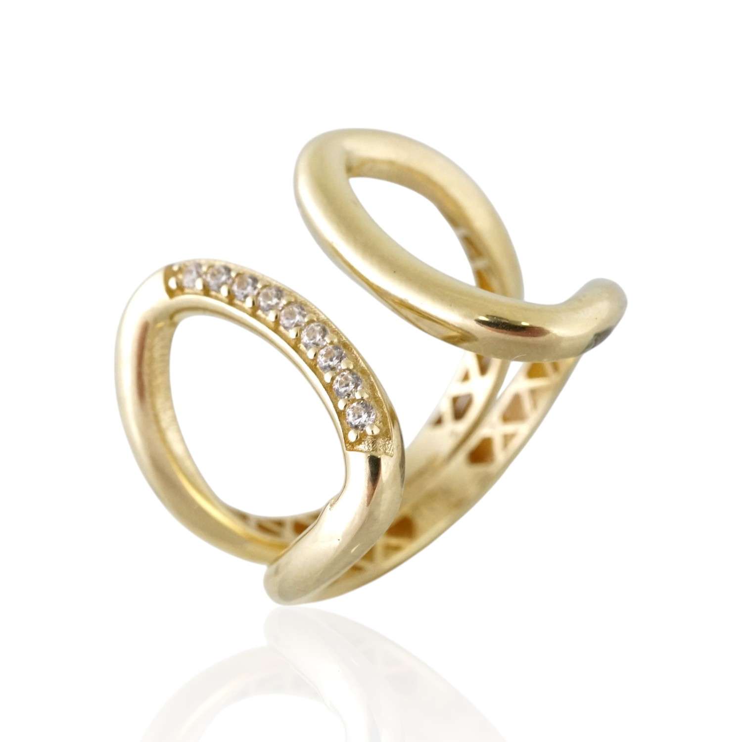 10k Yellow Gold Open Fancy Design Ring