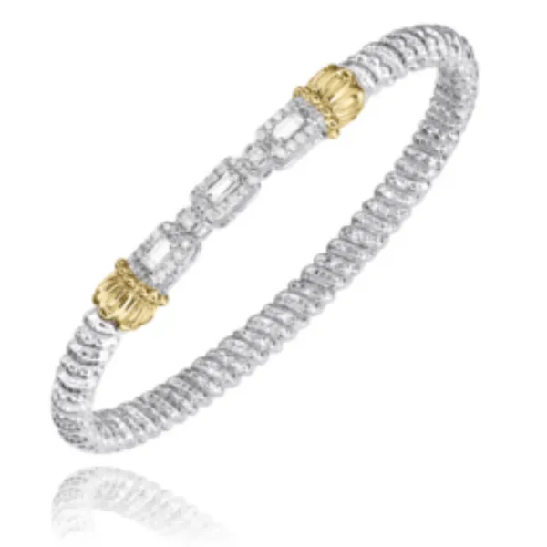 Vahan .63ctw Diamond Bangle- Sterling Silver