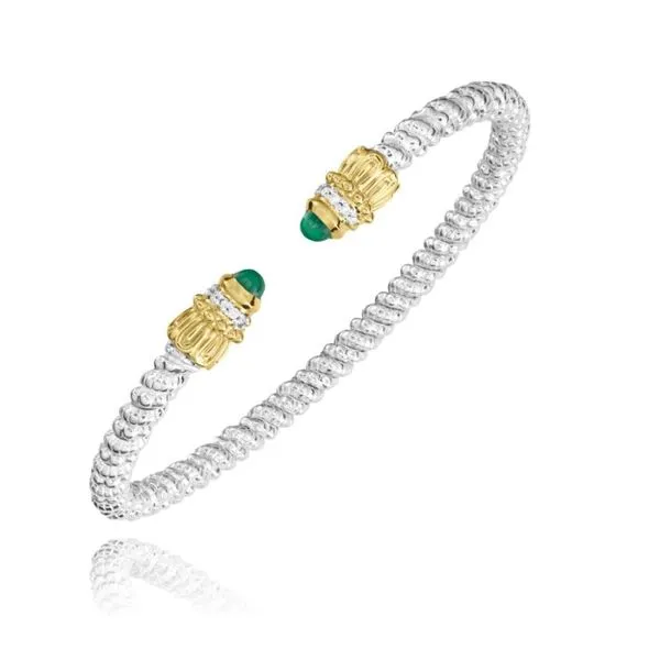 Vahan Green Onyx Cuff- Sterling Silver
