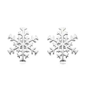 Sterling Silver Snowflake Post Earrings