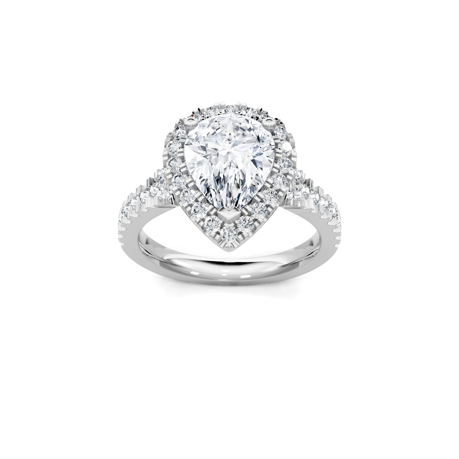 0.37ctw Diamond Halo Engagement Ring