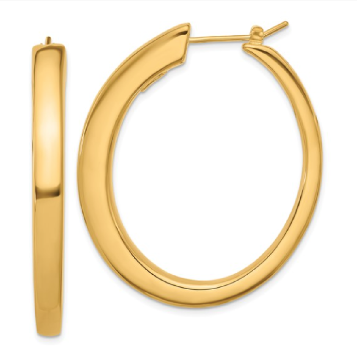 Tenenbaum Collection 14K Gold Tapered Hoop Earrings