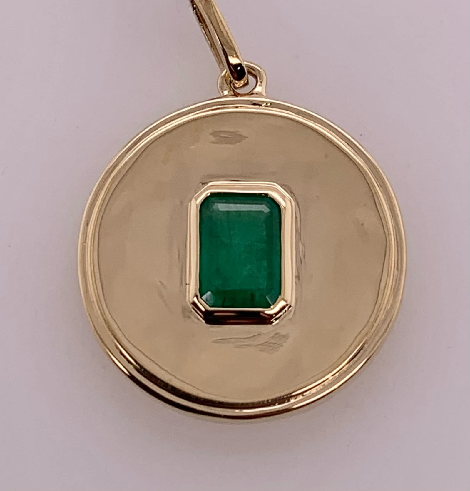 14K Zambian Emerald Pendant