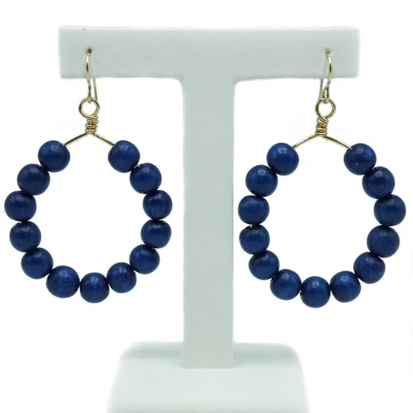Wendy Perry Designs Duke Blue Devils Wooden Cristina Earrings