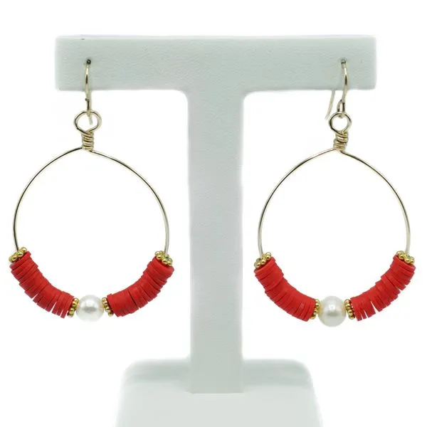 Wendy Perry Designs NC State Wolfpack Cristina Earrings