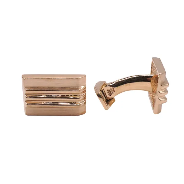 14k Yellow Gold Cuff links