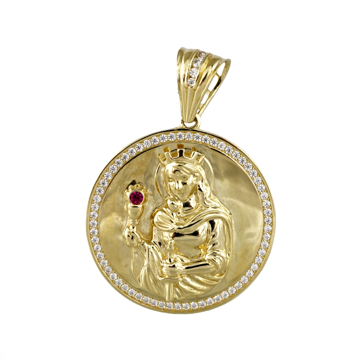 10k Santa Barbara Round Gold Pendant