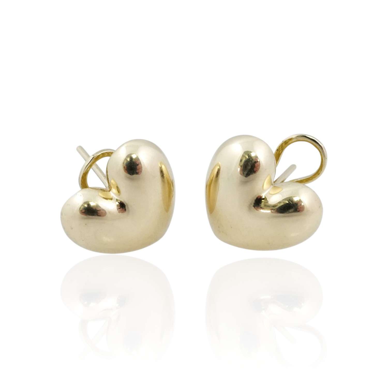 10k Yellow Gold Fancy Heart Design Earring – Elegant, Romantic & Timeless